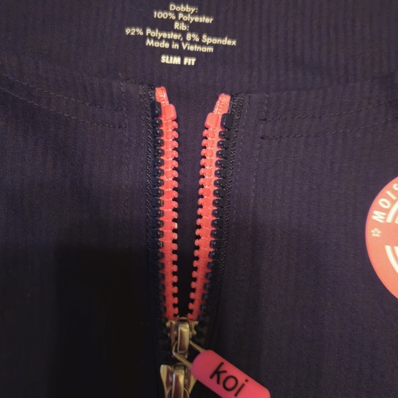 Koi Scrub top. Dark blue. Lg - Picture 3 of 6